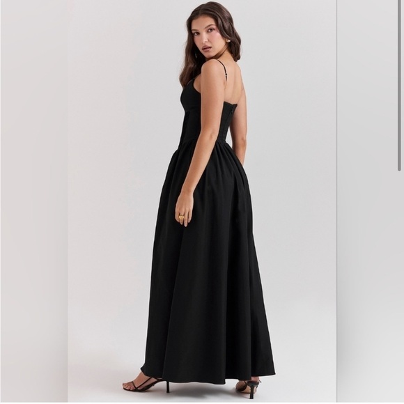 HOUSE OF CB Lova Corset Maxi Dress in Black Size Large - Picture 7 of 10